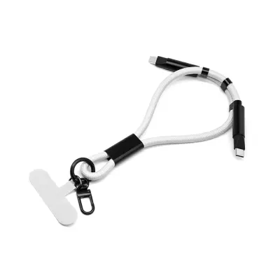 Nastavljiv Kabel za Polnjenje z Vrvico - Prenosna Sinhronizacija Podatkov White