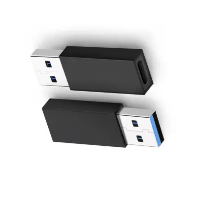 Type-C ženski v USB 3.0 adapter 4-pack, aluminij, PD polnjenje Black
