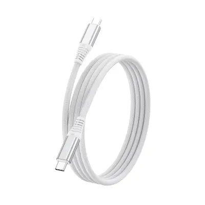 240W USB-C na USB-C kabel za hitro polnjenje za telefone, prenosnike in drugo White 2 m