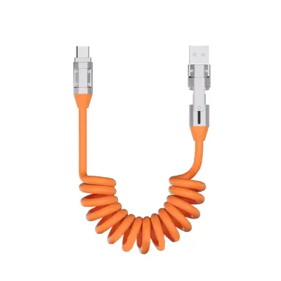 USB-A + Type-C PD30W združljiv z Apple — 120cm navit kabel, PD 240W