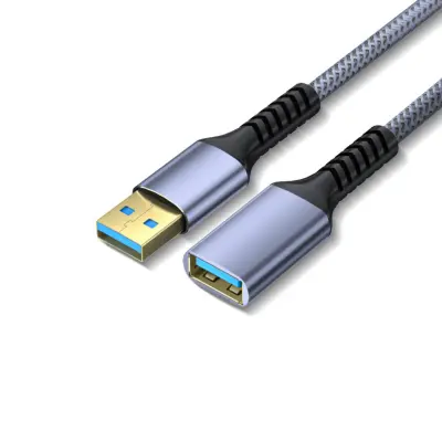 USB 3.0 podaljšek 1.5m/3m, pleten kositren baker, 5Gbps  1,5 M