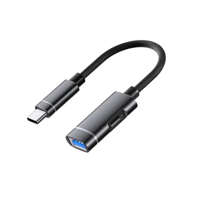 Adapter Type-C na USB: Podpora za polnjenje in prenos podatkov Black