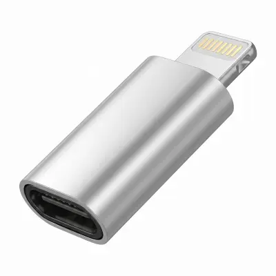 Blue Star, USB-C v Lightning Pretvornik Adapter za iPhone in iPad, Srebrna