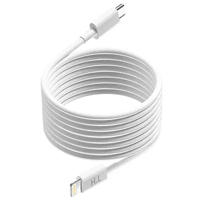 Lightning na USB-C kabel 20W za iPhone / iPad, združljiv s hitrim polnjenjem 2m, Bela