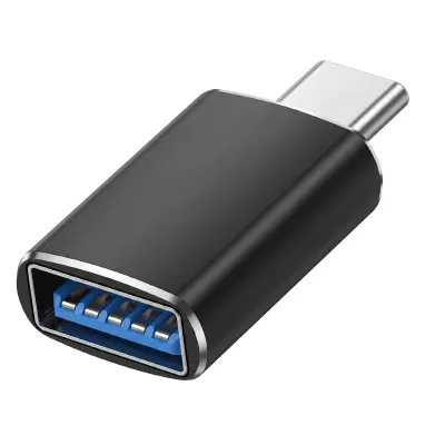 Blue Star, OTG USB-C Moški v USB 3.0 Ženski Adapter, Črna