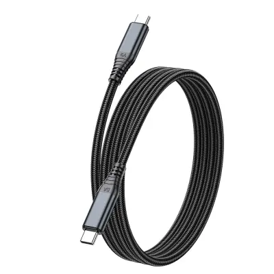 240W USB-C na USB-C kabel za hitro polnjenje za telefone, prenosnike in drugo Black 2 m