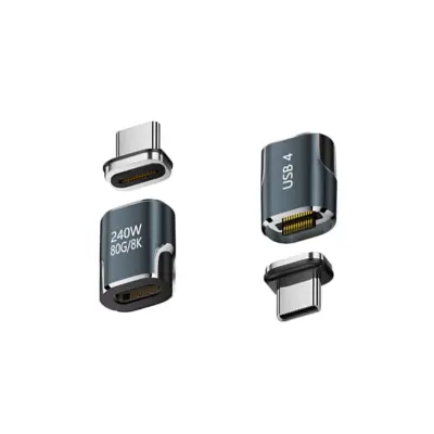 Magnetni USB-C adapter z eMarker, 240W PD, 80Gbps, 8K, USB4 Green