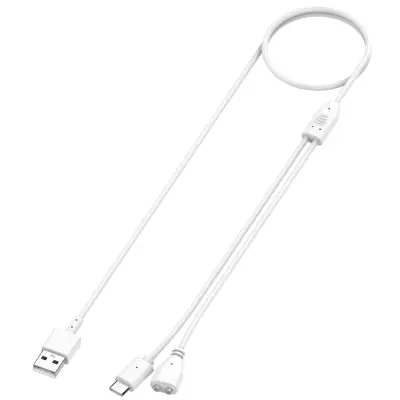 UgBow polnilni kabel za ovratnico za šolanje psov White