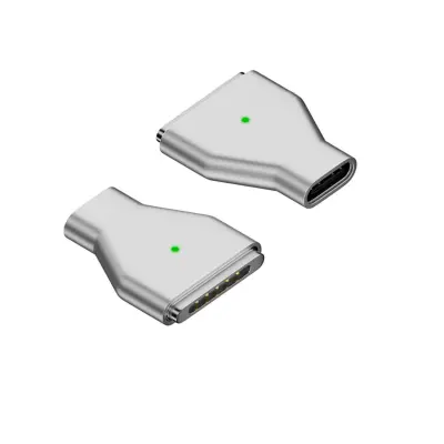 Type-C ženski na MagSafe 3 adapter, aluminij, 140W hitro polnjenje