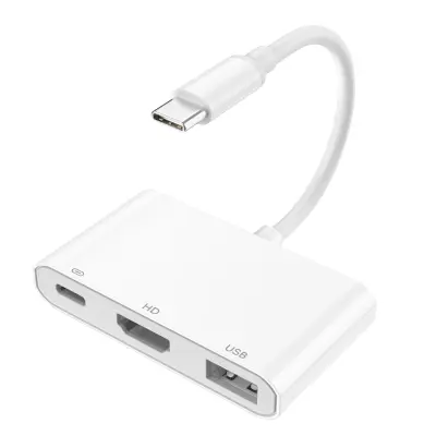 Type-C do HDMI in USB večfunkcijski dock – HDMI, USB-A, SD/TF, 9V/2A
