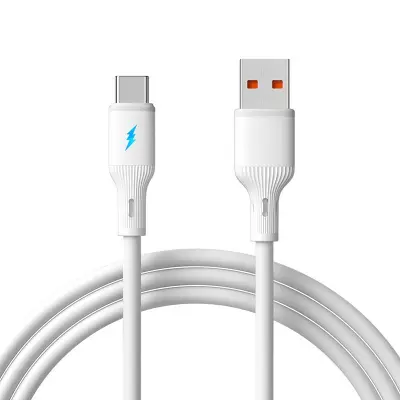 66W USB Type-C kabel za hitro polnjenje mobilnih telefonov - silikonski kabel White