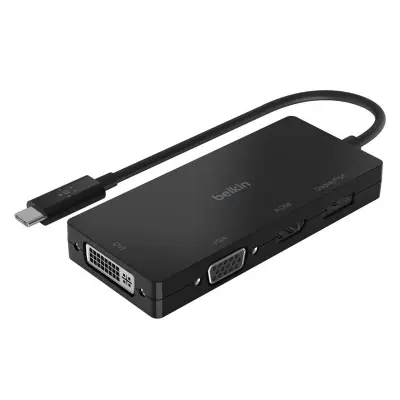 Belkin, Video adapter USB-C na HDMI / VGA / DVI / DisplayPort 4K 60Hz, Črna