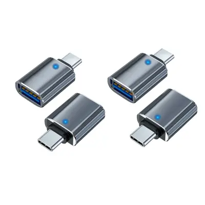 USB-C OTG adapter z LED, komplet 4, USB 3.0 aluminij 5Gbps Gray