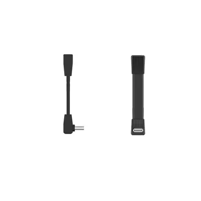 Navpični pravokotni ultra-kratek prenosni FPC Type-C kabel 240W, črn, moški-na-žensko, navpični upogib 51mm, 80Gbps 8K@60Hz  51MM