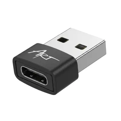 Adapter USB-C v USB Moški za Polnjenje in Prenos 480 Mb/s, Črna