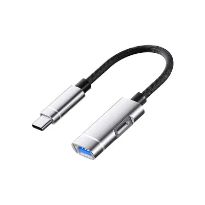 Adapter Type-C na USB: Podpora za polnjenje in prenos podatkov Silver