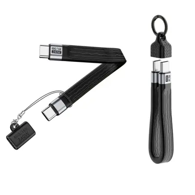 Polnilen 240W FPC ploski USB-C kabel s podaljškom, 80Gbps Black