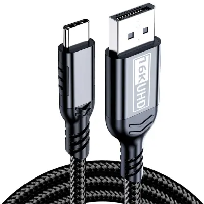 16K High Definition Type-C to DP 2.1 Kabel za 8K 4K Telefone in Računalnike Black 1,5 M
