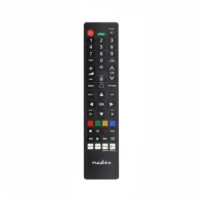 Nedis, Predprogramiran nadomestni daljinski upravljalnik za TV Panasonic in Sharp, Črna