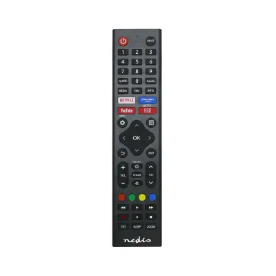 Nedis, Predprogramiran nadomestni daljinski upravljalnik za TV Hi-Sense s pretakanjem, Črna