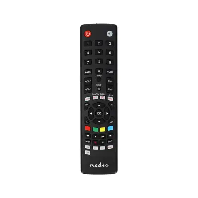 Nedis, Predprogramiran daljinski upravljalnik za TV / DVD / SAT / TNT z gumbi za pretakanje, Črna