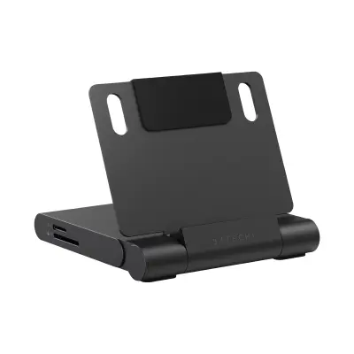 Satechi, Zložljivo iPad stojalo z USB-C 4K hubom, Črna