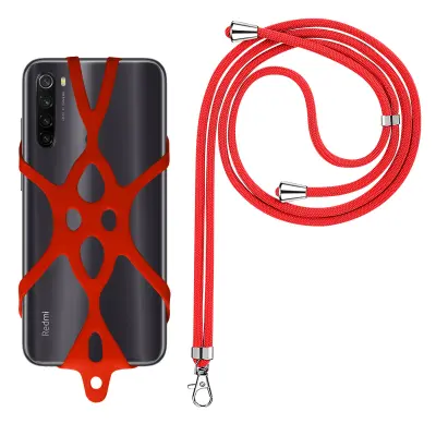 Kabel za pametni telefon s silikonskim univerzalnim raztegljivim nastavljivim 90 cm, Rdeča