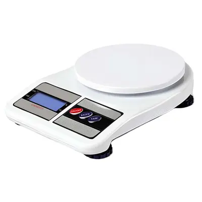 Natančna kuhinjska tehtnica 10 Kg, polnilna USB za peko in kuhanje, Bela