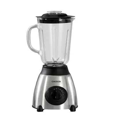 Blender mešalnik večnamenski 3L 450W iz nerjavečega jekla in stekla, Srebrna