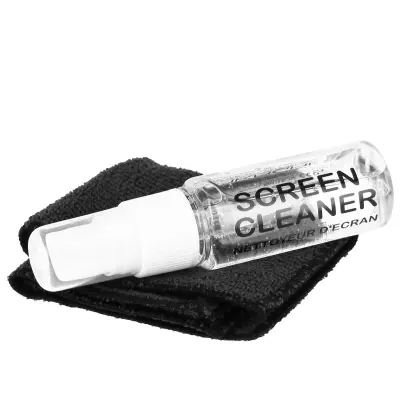 Akashi, Komplet za čiščenje zaslona - 30ml razpršilo + krpica iz mikrovlaken, Črna