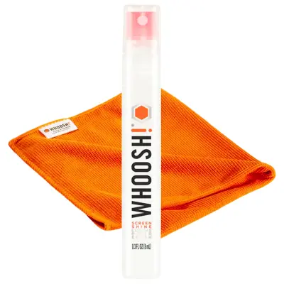 WHOOSH, Komplet za čiščenje zaslona Pocket 8 ml + antimikrobna krpa, Prozorno