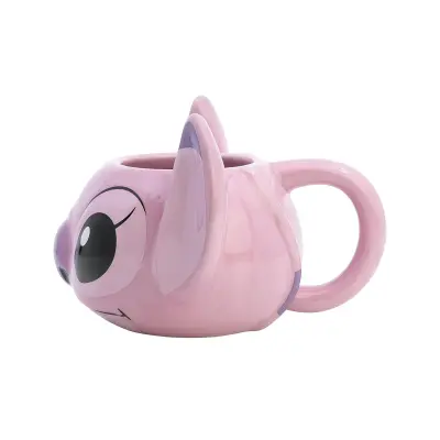 Disney, 3D keramična skodelica 375ml, kolekcija Angel z darilno škatlo, Roza