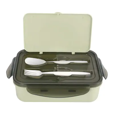 Cheffinger, Posoda za hrano 1,3 L CF-5031 z žlico in vilico, Zelena