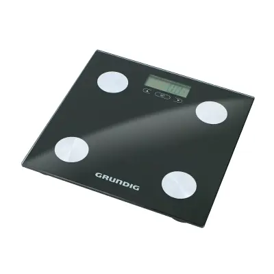 Grundig, Osebna tehtnica z analizo telesa IMC do 180 kg LCD, Črna