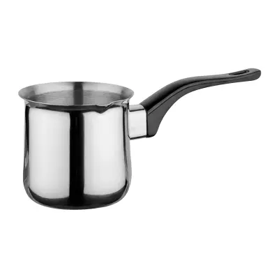Cheffinger, Turška džezva 900 ml – vgrajen kljun in ergonomski ročaj, Črna / Srebrna