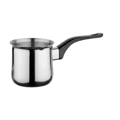 Cheffinger, Turška džezva 700 ml – vgrajen kljun in ergonomski ročaj, Črna / Srebrna