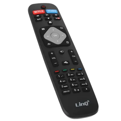 LinQ, Univerzalni daljinski upravljalnik za TV Philips z dosegom 8m, Črna