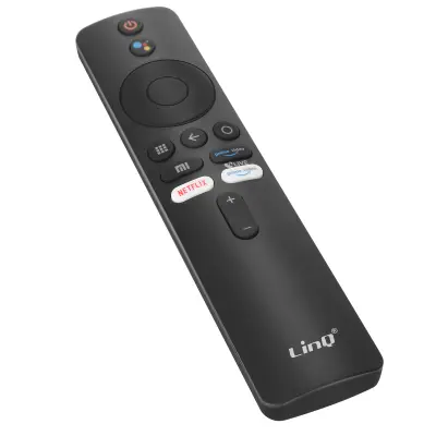 LinQ, Bluetooth daljinski upravljalnik 2.4G za Xiaomi Mi TV z Googlovim glasovnim pomočnikom, Črna