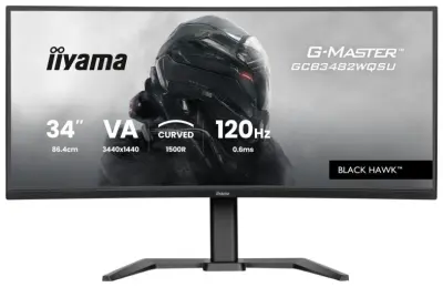 Monitor IIYAMA G-Master Black Hawk GCB3482WQSU-B1 34 UWQHD VA 0,6 ms 120 Hz črne barve