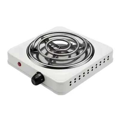 Prenosni električni grelnik 1000 W, grelna plošča 21 cm, kompakten, Bela
