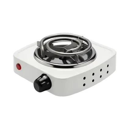 Prenosni električni grelnik 500 W, grelna plošča 14 cm, kompakten, Bela