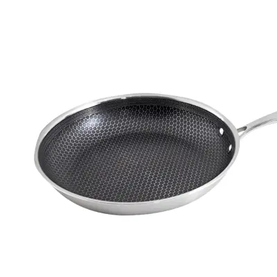 Cheffinger, Vok 32 cm s prevleko satja in ročajem Dolga, Srebrna