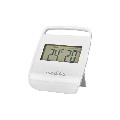 Nedis, Digitalni notranji termo-higrometer z LCD-zaslonom in nosilcem, Bela