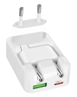 SBS Flexi stenski polnilnik 30W bele barve
