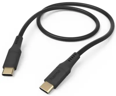 HAMA fleksibilen polnilni/podatkovni kabel USB-C - 1,5 m črne barve