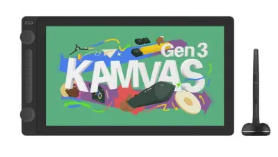 HUION Kamvas 16 (Gen 3) črna grafična tablica