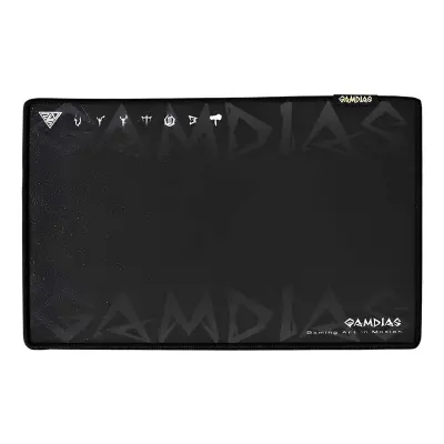 Gamdias, Podloga za miško za gaming PC, površina za natančen nadzor, velikost M, nedrseča, Črna