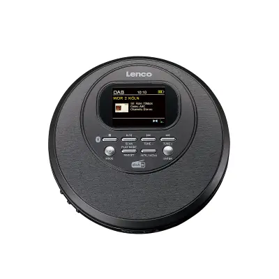 Lenco, Prenosni predvajalnik CD/MP3 z radiem DAB+/FM in TFT zaslonom, Črna