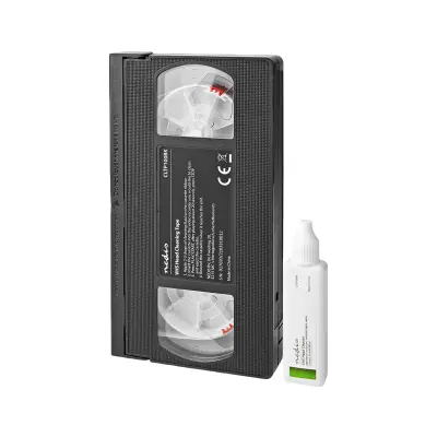 Nedis, Čistilna kaseta za VHS glave s tekočino 20 ml, Črna