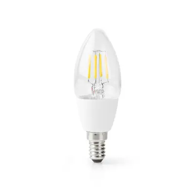 Nedis, 5W 400lm E14 Wi-Fi povezana žarnica z žarilno nitko, Prozorna